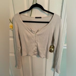 Brandy Melville off shoulder button up